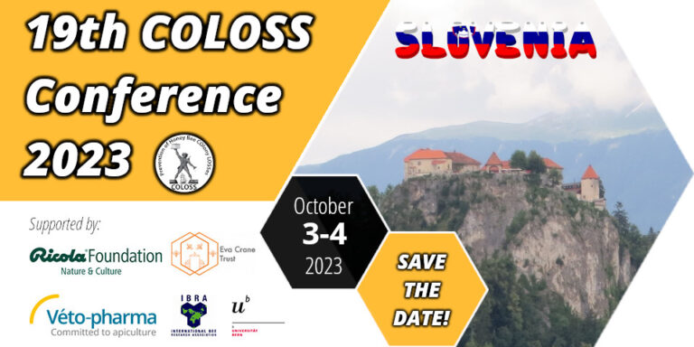 19th COLOSS Conference 2023, Slovenia *SAVE THE DATE*